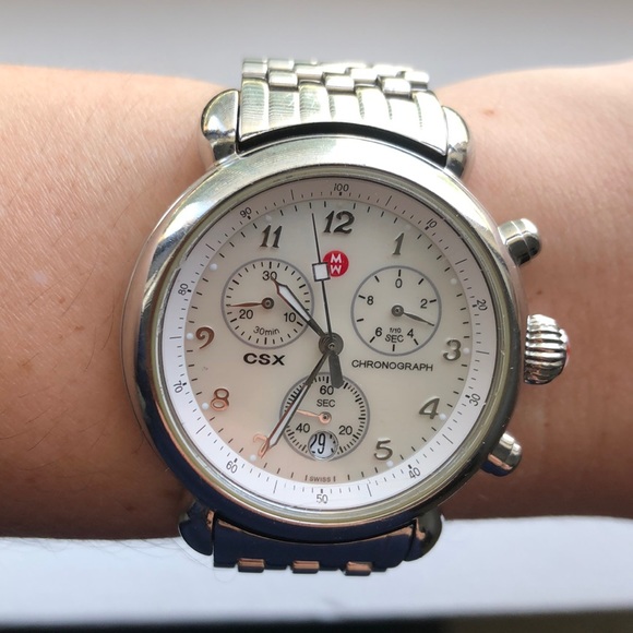 Classic Michele watch in stainless steel main image 5